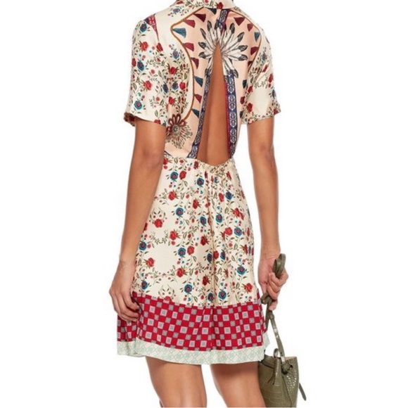 Sandro Ayeon Open-back Floral Silk Dress - Picture 4 of 10